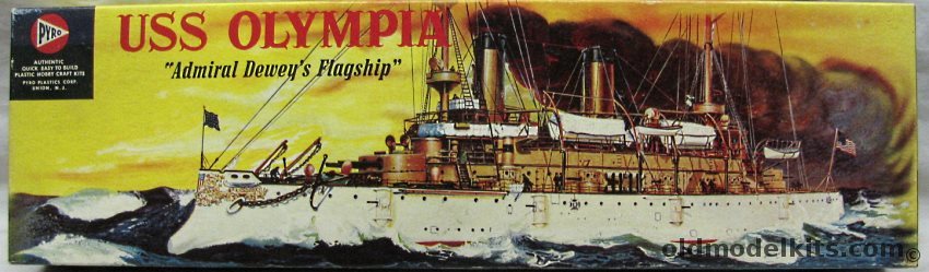 Pyro 1/240 USS Olympia C6 Protected Cruiser Admiral Dewey's Flagship, 333-198 plastic model kit